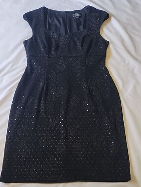 Dressbarn Black Sequin Cocktail Dress
